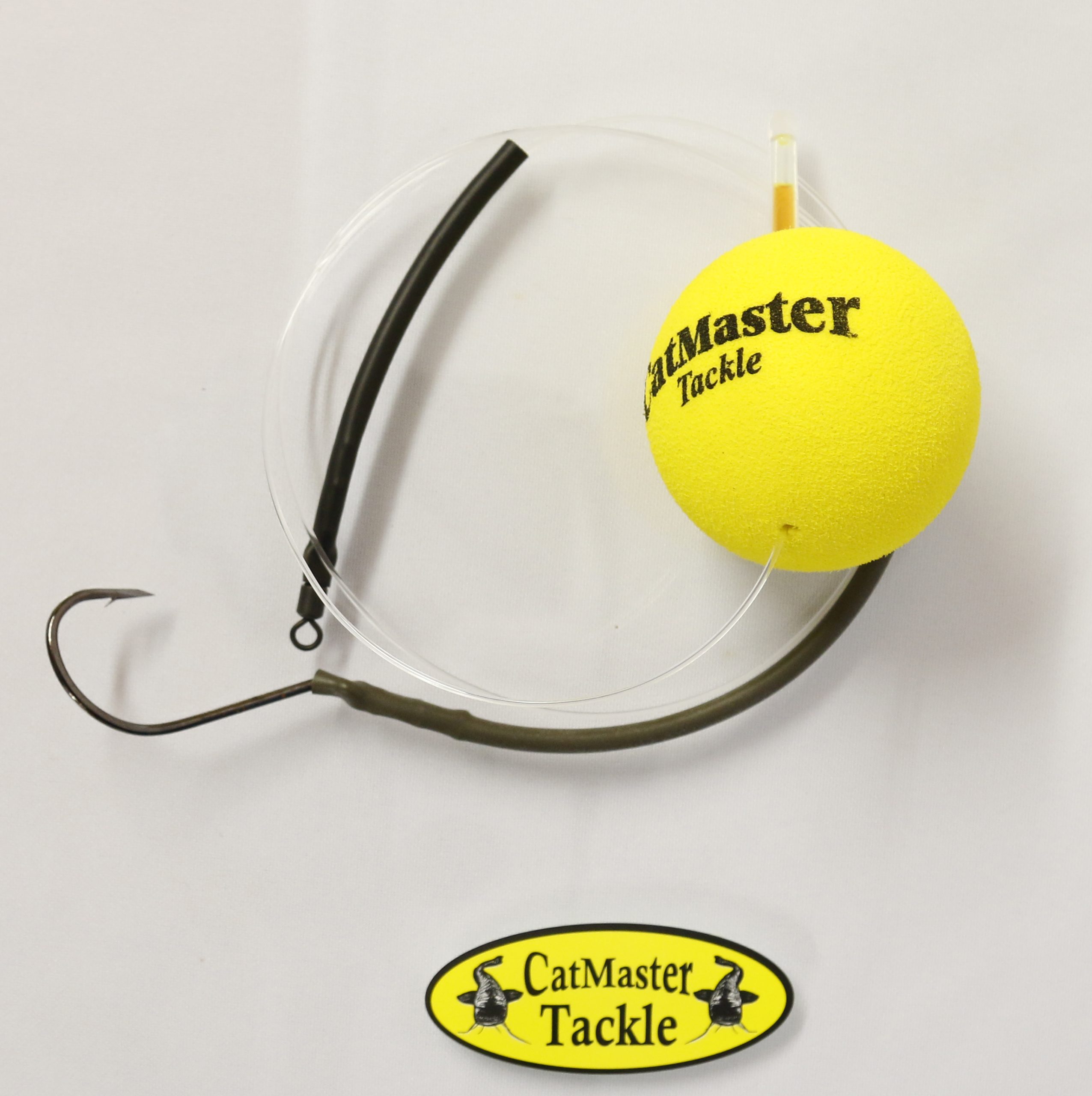 Heavy Duty Poly Ball Live Bait Rig Trokar 7/0 Barbed Hook Crimped with  100lb Monofilament Yellow
