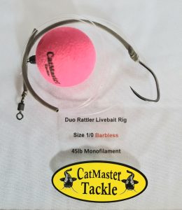 Rattler Popper Livebait Rig Size 1/0 Barbless Hook Pink