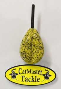 Inline Flat Pear Lead 4oz Yellow & Black